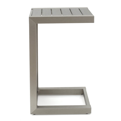 Salon de jardin Cape Coral en aluminium 3 pièces avec table en C par Christopher Knight Home