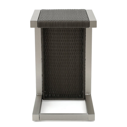 Salon de jardin Cape Coral en aluminium 3 pièces avec table en C par Christopher Knight Home