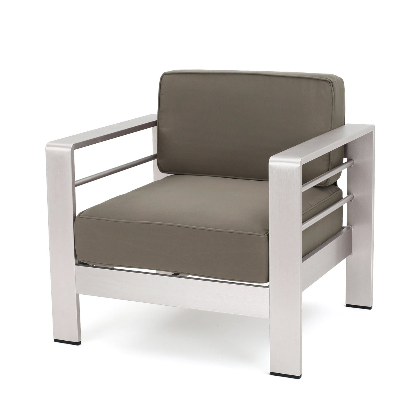 Salon de jardin Cape Coral en aluminium 3 pièces avec table en C par Christopher Knight Home