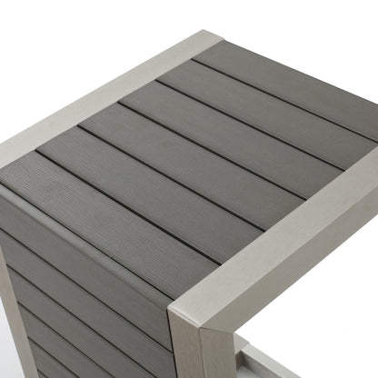 Salon de jardin Cape Coral en aluminium 3 pièces avec table en C par Christopher Knight Home