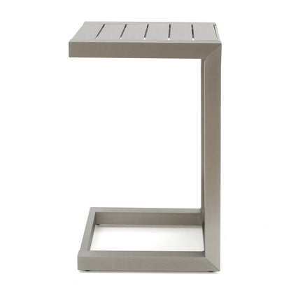 Salon de jardin Cape Coral en aluminium 3 pièces avec table en C par Christopher Knight Home