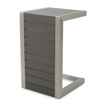 Salon de jardin Cape Coral en aluminium 3 pièces avec table en C par Christopher Knight Home