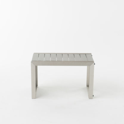 Salon de jardin Cape Coral en aluminium 3 pièces avec table en C par Christopher Knight Home