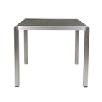 Ensemble de salle à manger d'extérieur moderne en aluminium Cape Coral, 4 places, avec plateau en osier, par Christopher Knight Home