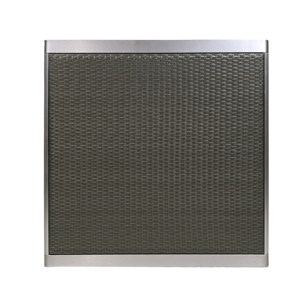 Ensemble de salle à manger d'extérieur moderne en aluminium Cape Coral, 4 places, avec plateau en osier, par Christopher Knight Home