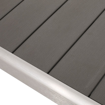 Ensemble de salle à manger d'extérieur moderne en aluminium Cape Coral 6 places avec banc par Christopher Knight Home