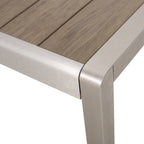 Ensemble de salle à manger d'extérieur moderne en aluminium Cape Coral 6 places avec banc par Christopher Knight Home