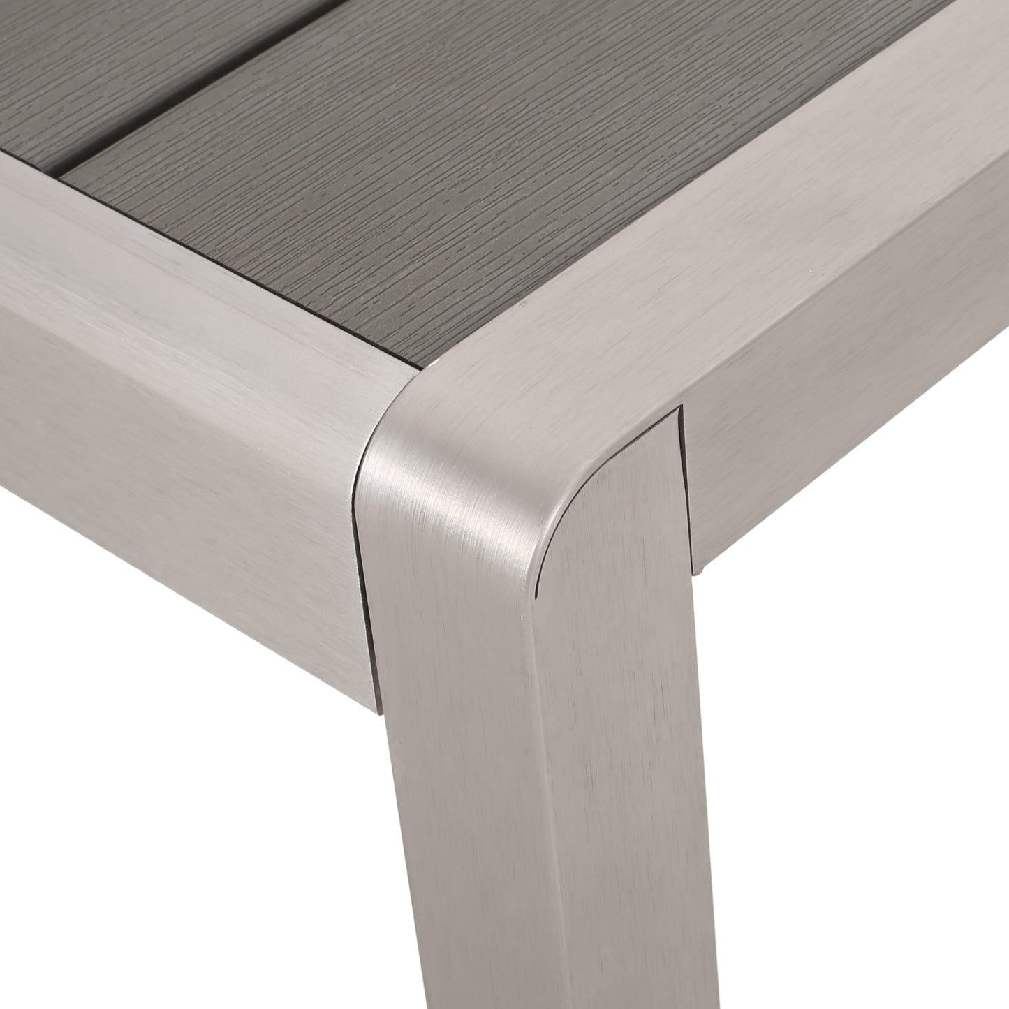 Ensemble de salle à manger d'extérieur moderne en aluminium Cape Coral 6 places avec banc par Christopher Knight Home