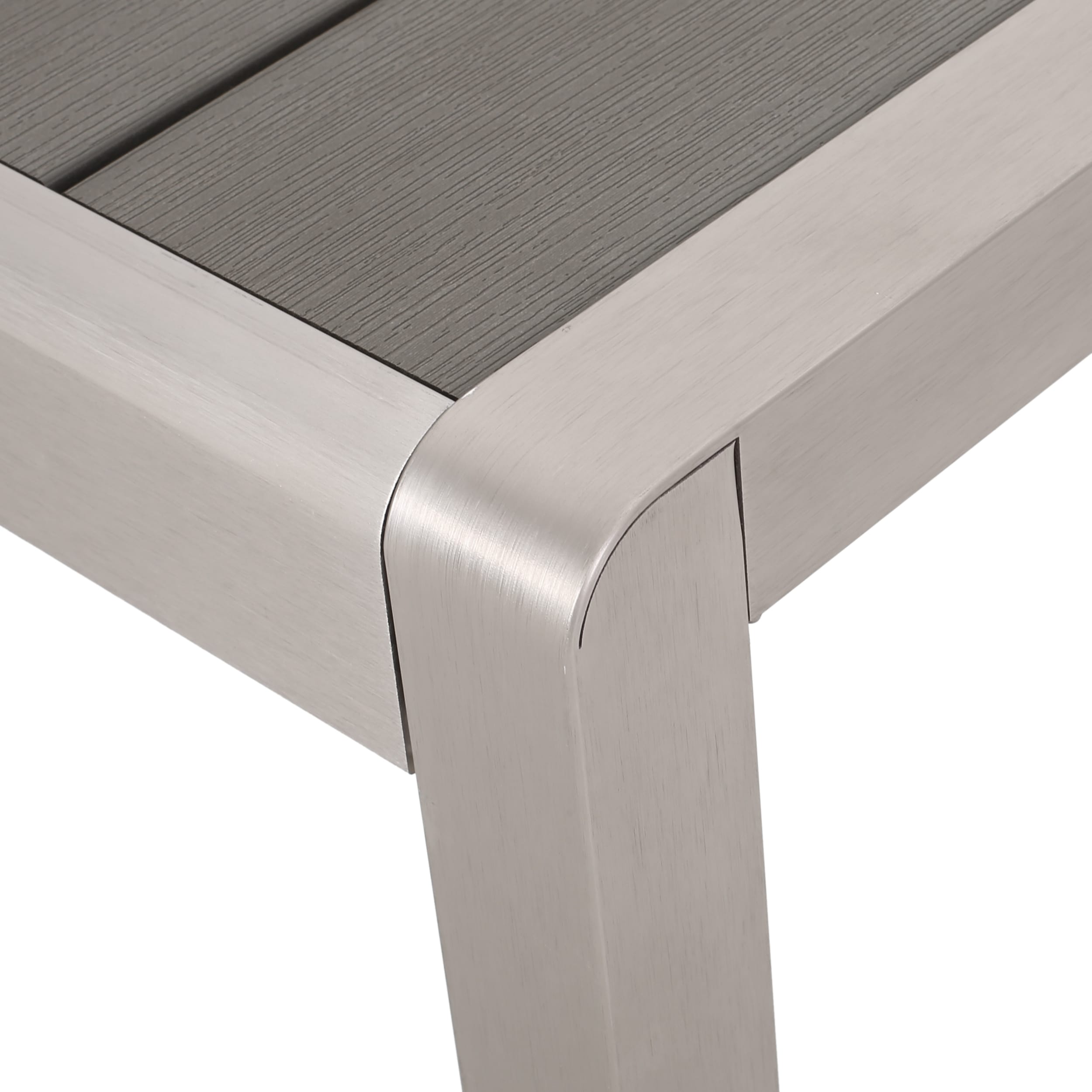 Ensemble de salle à manger d'extérieur moderne en aluminium Cape Coral 6 places avec banc par Christopher Knight Home