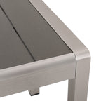 Ensemble de salle à manger d'extérieur moderne en aluminium Cape Coral 6 places avec banc par Christopher Knight Home