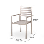 Ensemble de salle à manger d'extérieur 6 places en aluminium Cape Coral par Christopher Knight Home