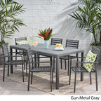 Ensemble de salle à manger d'extérieur 6 places en aluminium Cape Coral par Christopher Knight Home