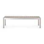 Ensemble table et banc de pique-nique d'extérieur en imitation bois et aluminium Cape Coral par Christopher Knight Home