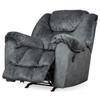 Fauteuil inclinable à bascule manuel Capen, coussin en polyester gris granit