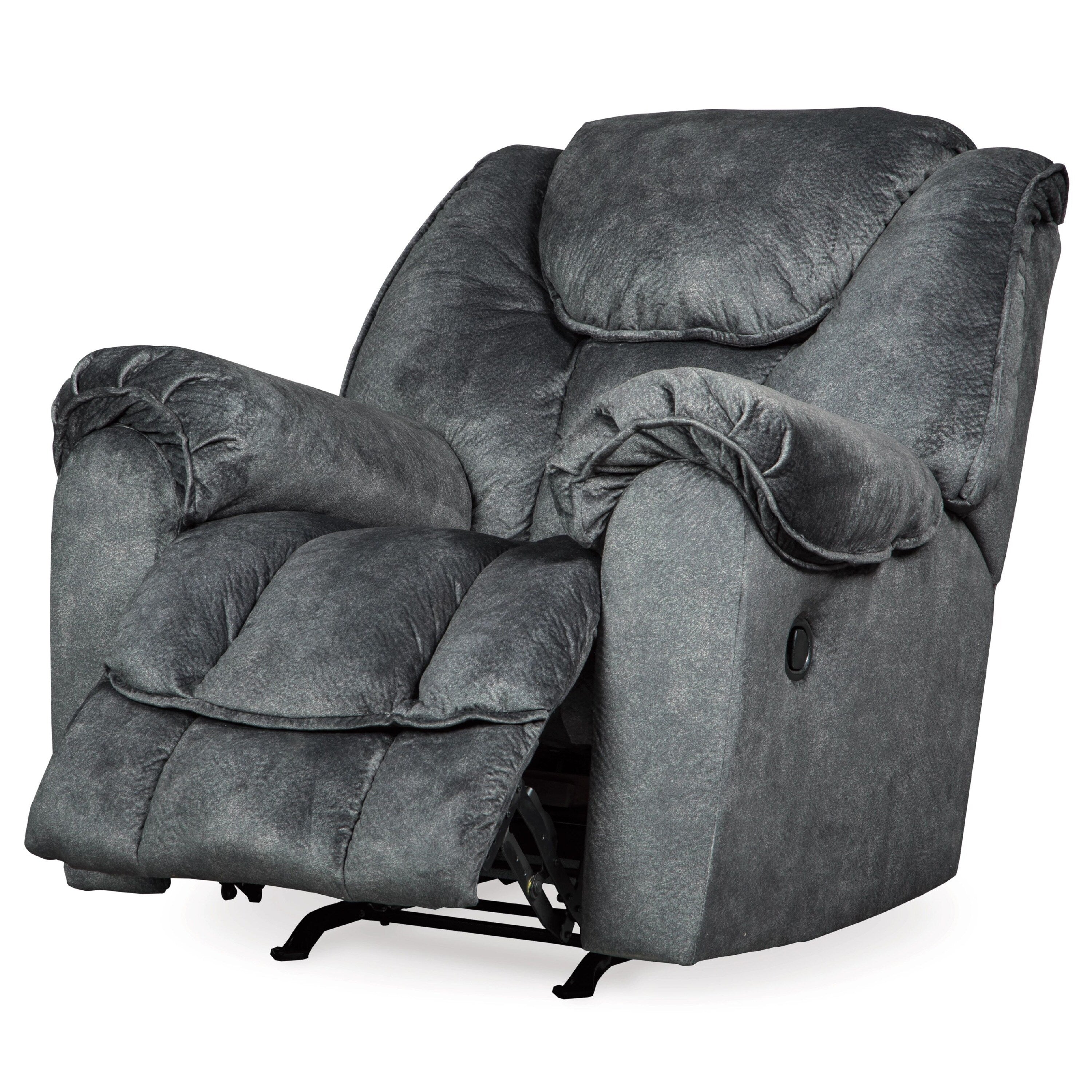 Fauteuil inclinable à bascule manuel Capen, coussin en polyester gris granit