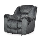 Fauteuil inclinable à bascule manuel Capen, coussin en polyester gris granit
