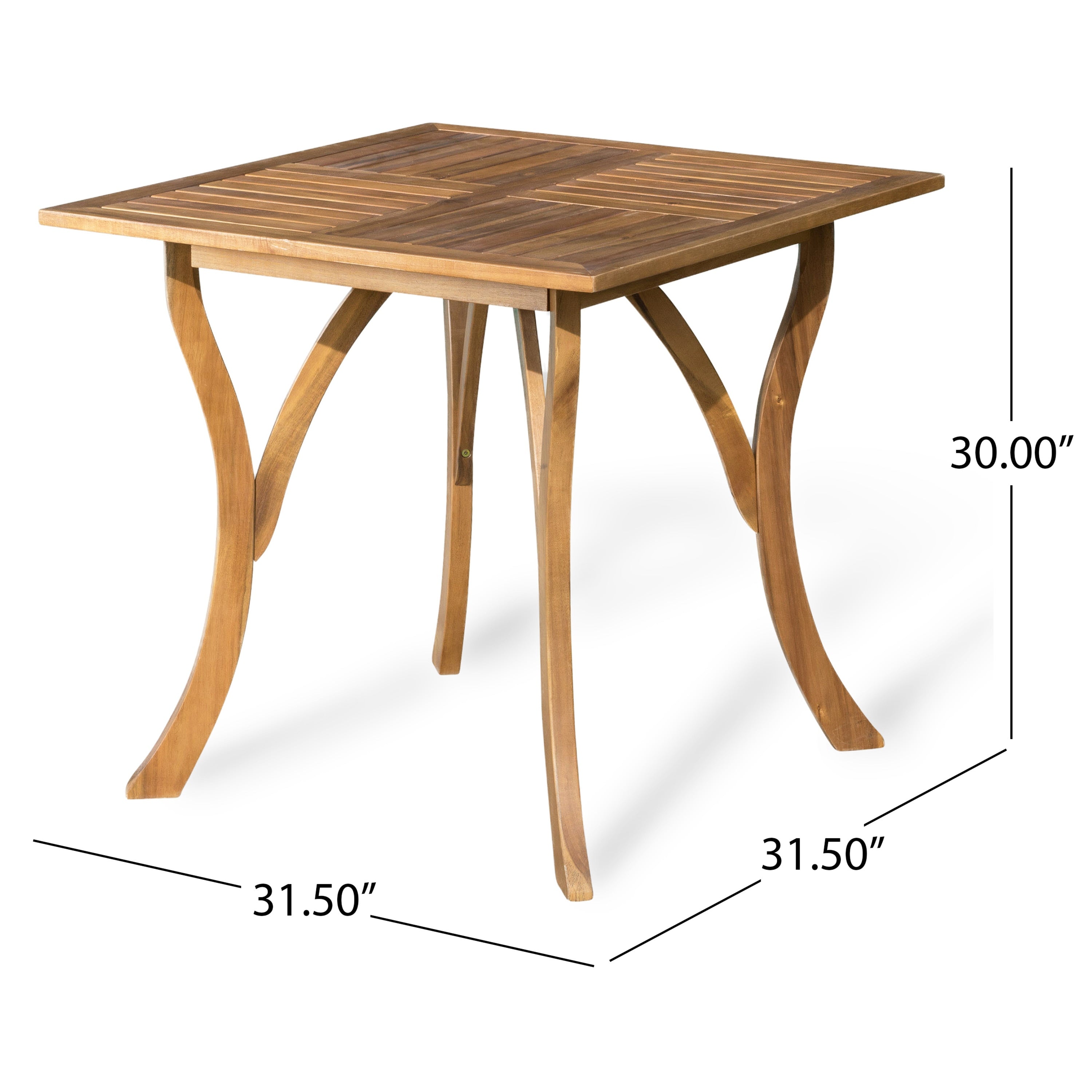 Ensemble de salle à manger d'extérieur Captef 5 pièces en bois d'acacia par Christopher Knight Home
