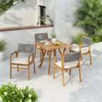Ensemble de salle à manger d'extérieur Captef 5 pièces en bois d'acacia par Christopher Knight Home