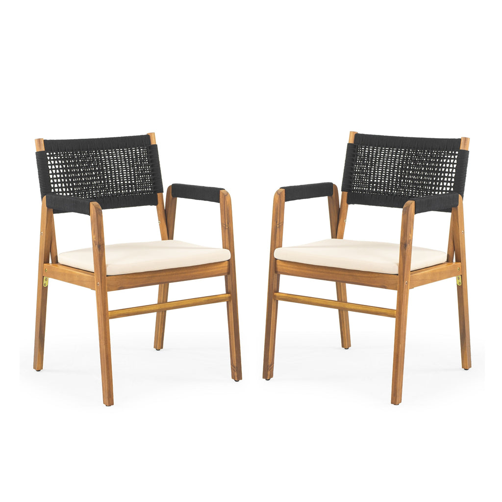 Ensemble de salle à manger d'extérieur Captef 5 pièces en bois d'acacia par Christopher Knight Home