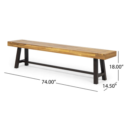 Banc d'extérieur en bois d'acacia Carlisle par Christopher Knight Home