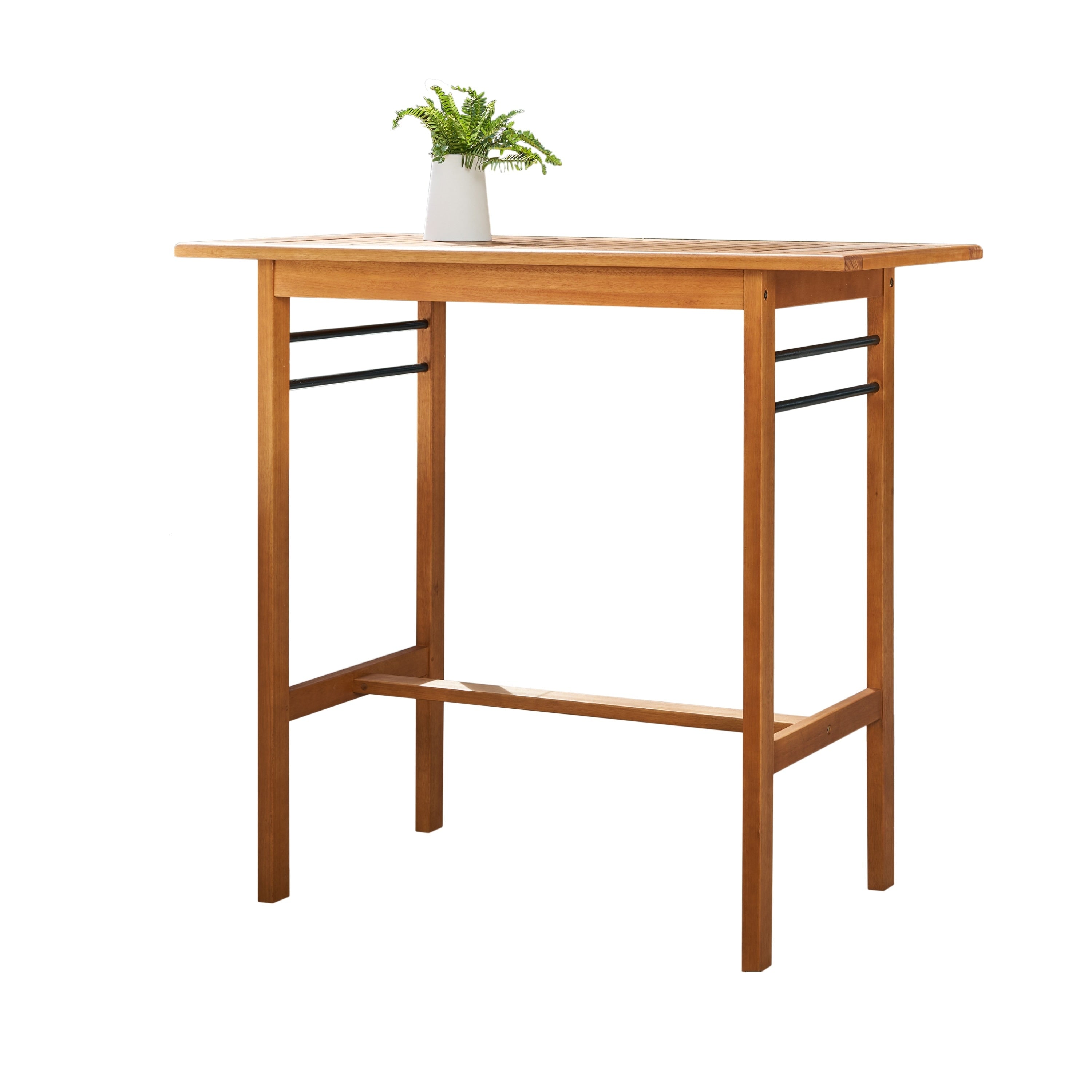 Table de bar et chaises de terrasse en bois Carlton Honey