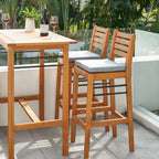 Table de bar et chaises de terrasse en bois Carlton Honey