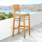 Table de bar et chaises de terrasse en bois Carlton Honey