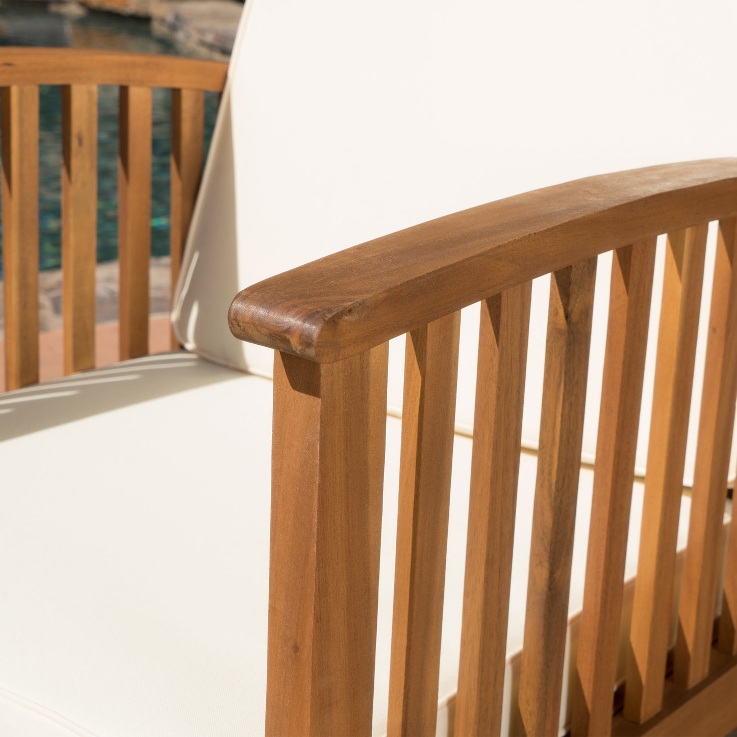 Ensemble de canapés d'extérieur Carolina 4 pièces en acacia Christopher Knight Home - Sièges de patio élégants et confortables
