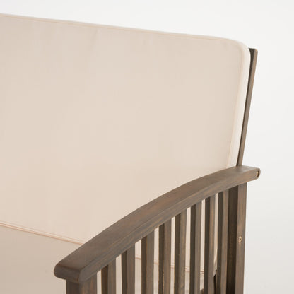 Ensemble de canapés d'extérieur Carolina 4 pièces en acacia Christopher Knight Home - Sièges de patio élégants et confortables