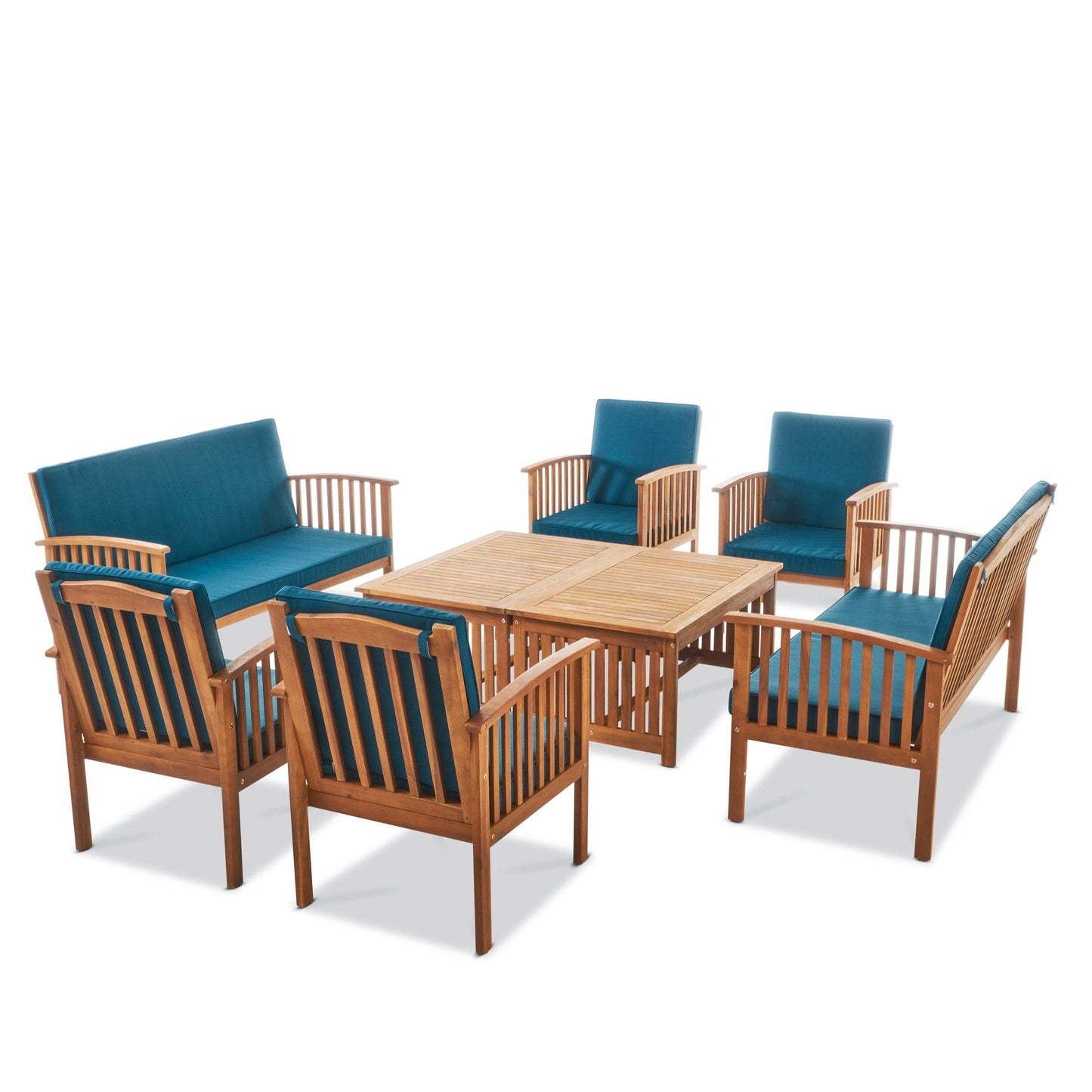 Ensemble de canapés d'extérieur Carolina Acacia 8 pièces par Christopher Knight Home