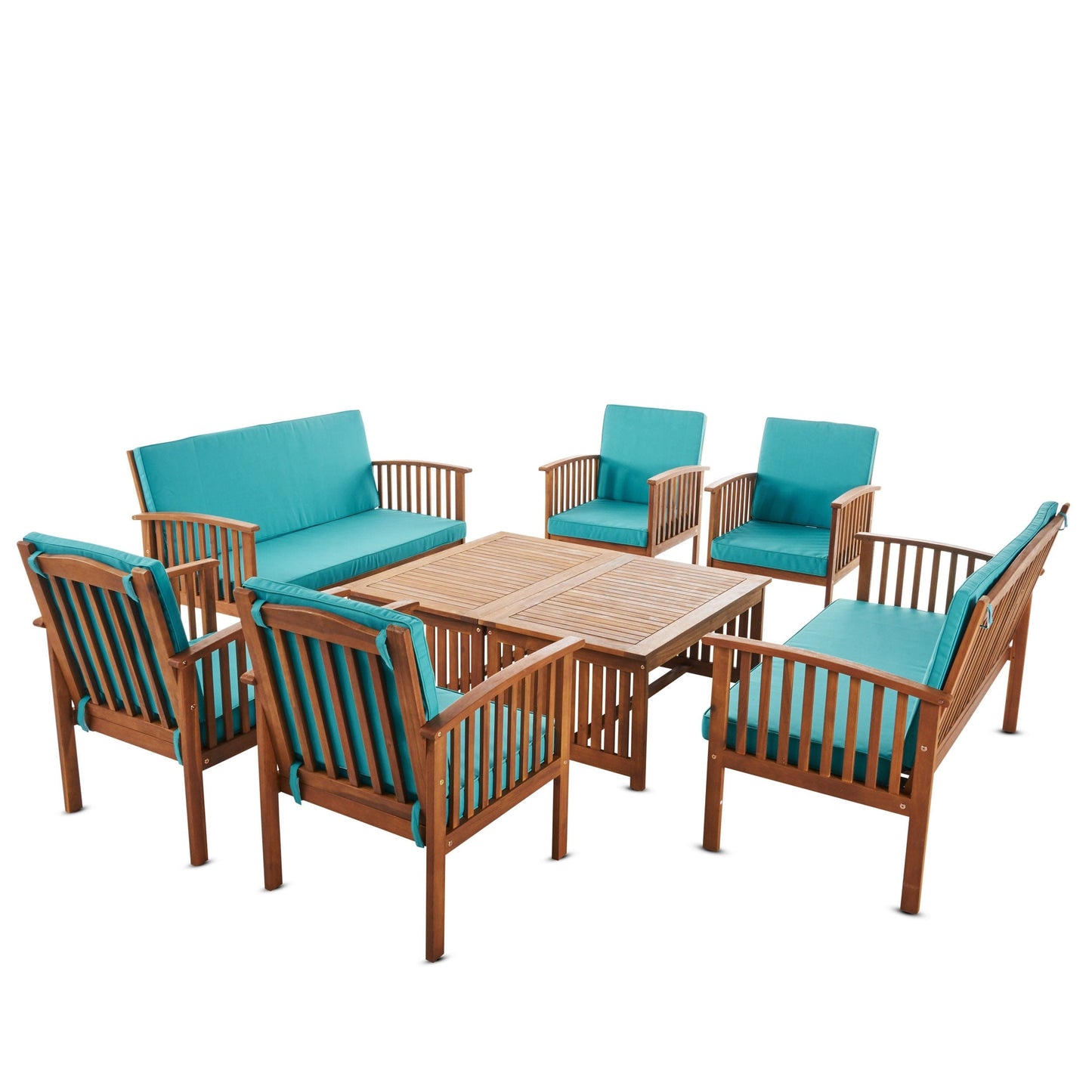 Ensemble de canapés d'extérieur Carolina Acacia 8 pièces par Christopher Knight Home