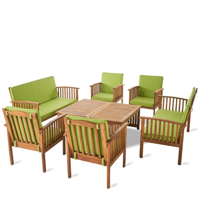 Ensemble de canapés d'extérieur Carolina Acacia 8 pièces par Christopher Knight Home