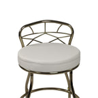 Tabouret de coiffeuse Diana à dossier en X avec roulettes Carolina Living
