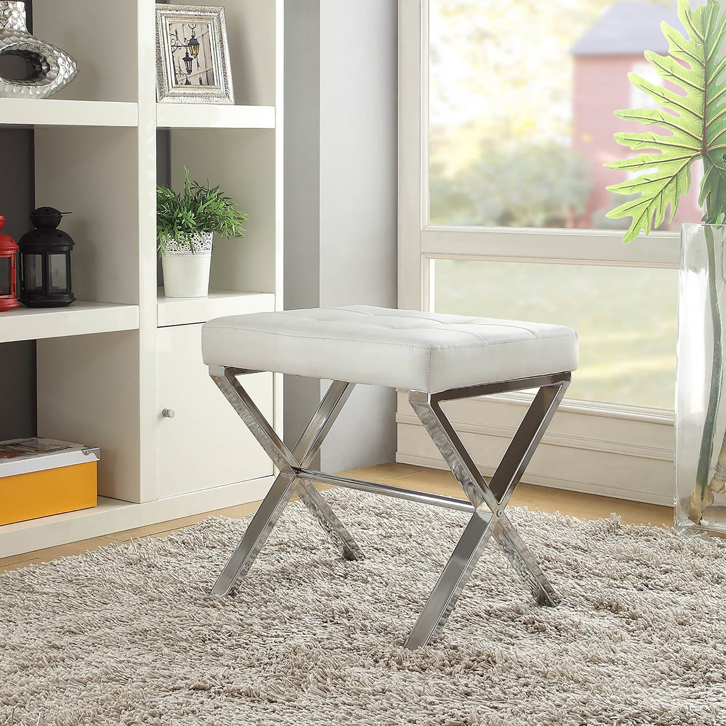 Banc de toilette Elisabetta de Carolina Living - Blanc/Chrome