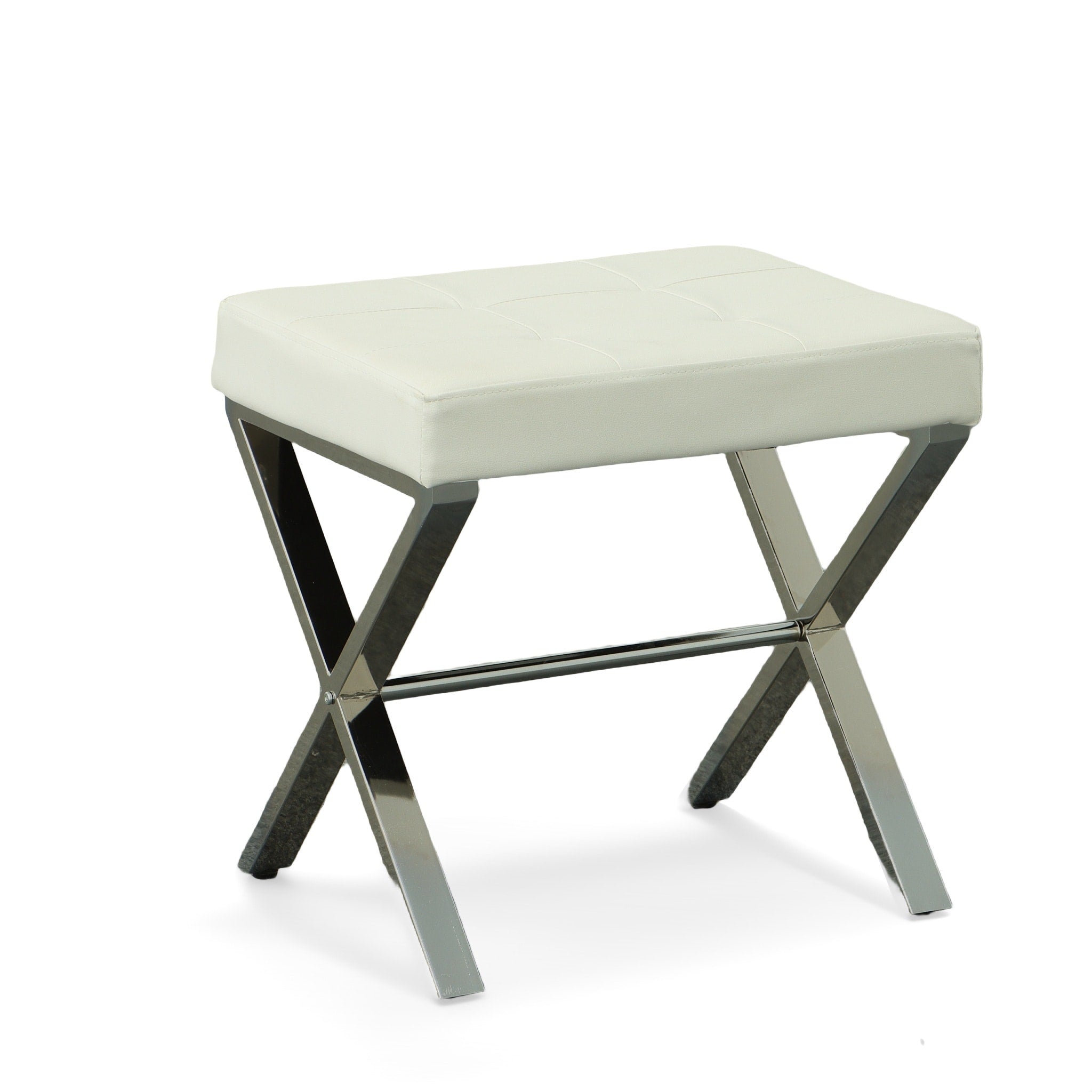 Banc de toilette Elisabetta de Carolina Living - Blanc/Chrome