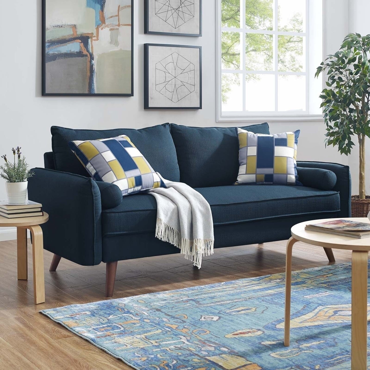 Canapé en tissu rembourré Carson Carrington Hedeby - 32,5 po L x 72 po l x 33,5 po H