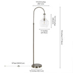Lampadaire Verona Arc avec abat-jour en verre