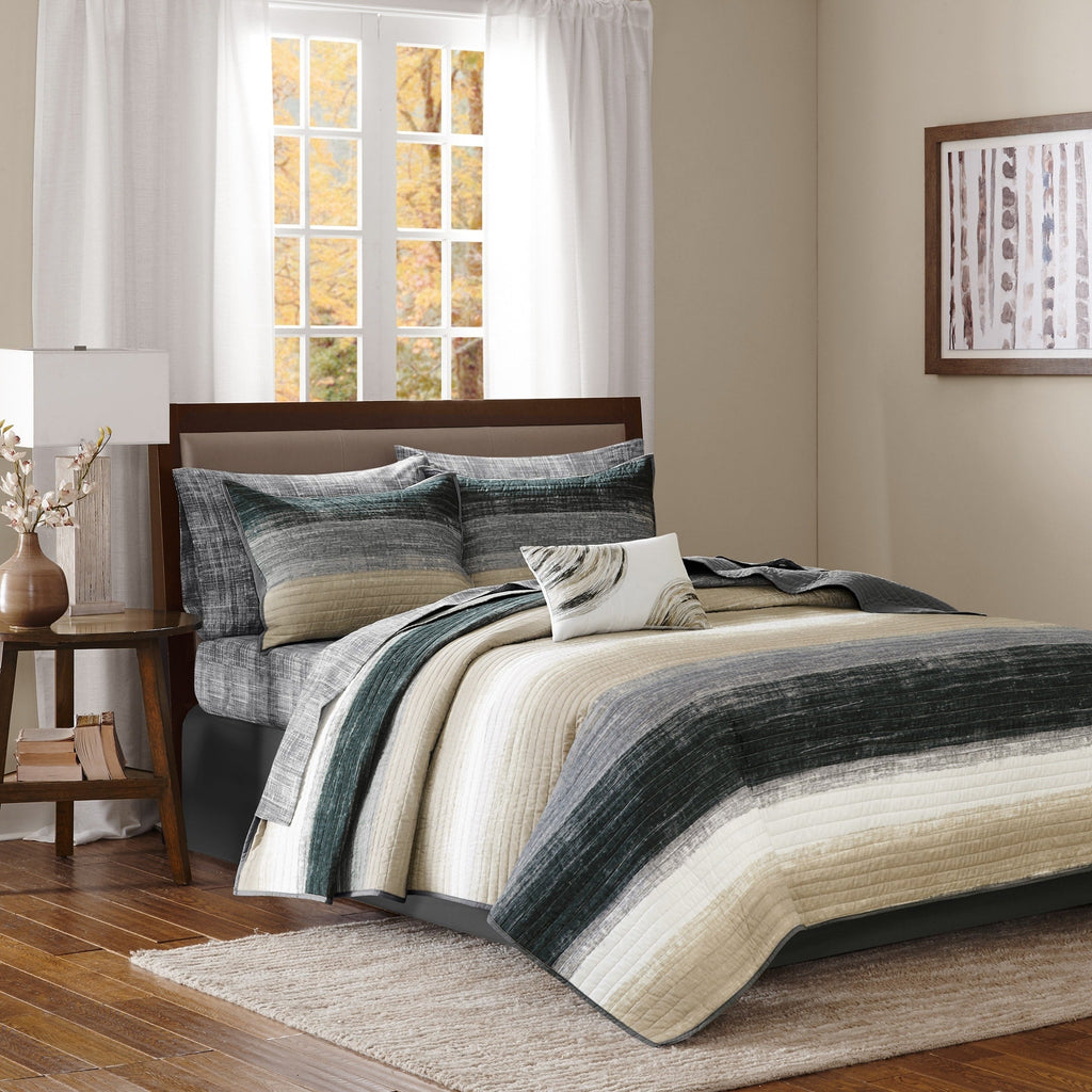 Parure de lit Madison Park Essentials Barret avec draps en coton