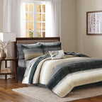 Parure de lit Madison Park Essentials Barret avec draps en coton