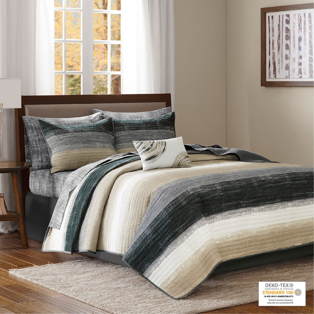 Parure de lit Madison Park Essentials Barret avec draps en coton
