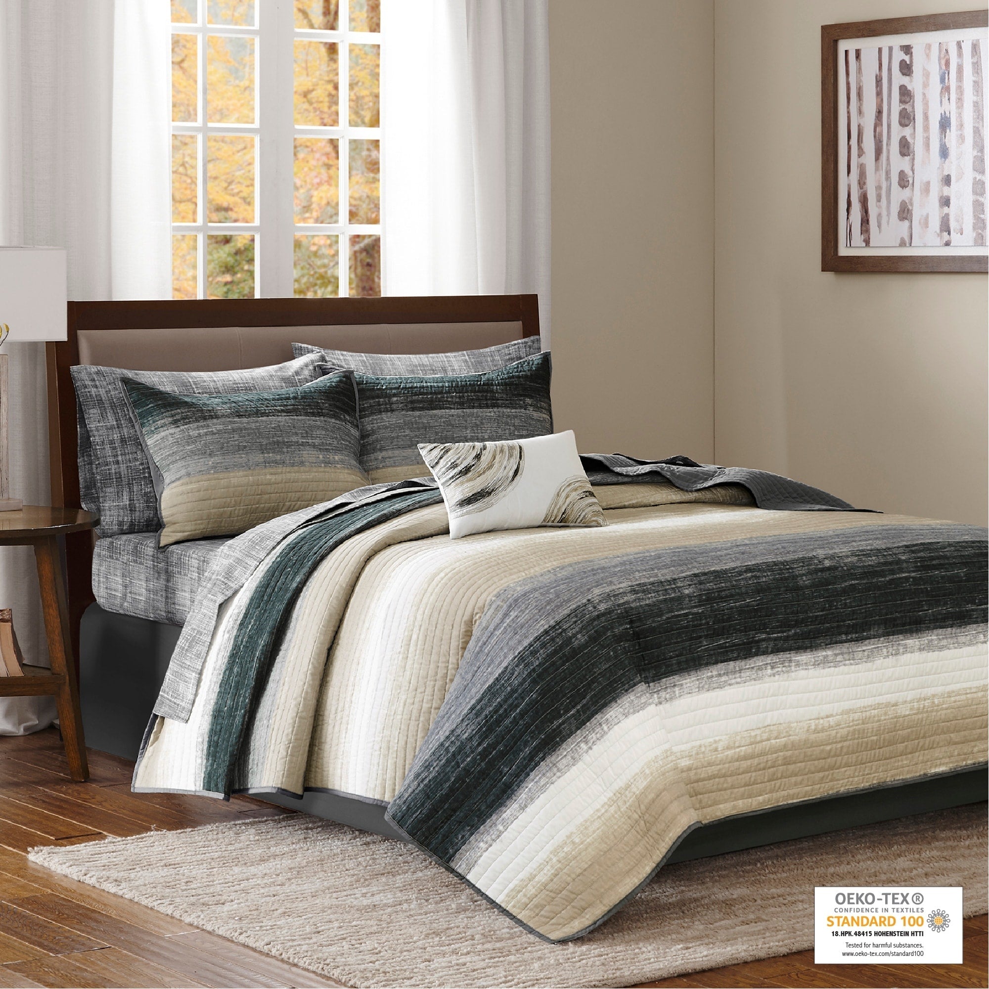 Parure de lit Madison Park Essentials Barret avec draps en coton