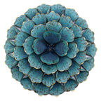 Décoration murale en métal bleu sarcelle avec motif floral Carson Carrington Mjugg
