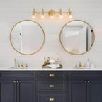Applique murale moderne en verre à 3 lumières pour salle de bain