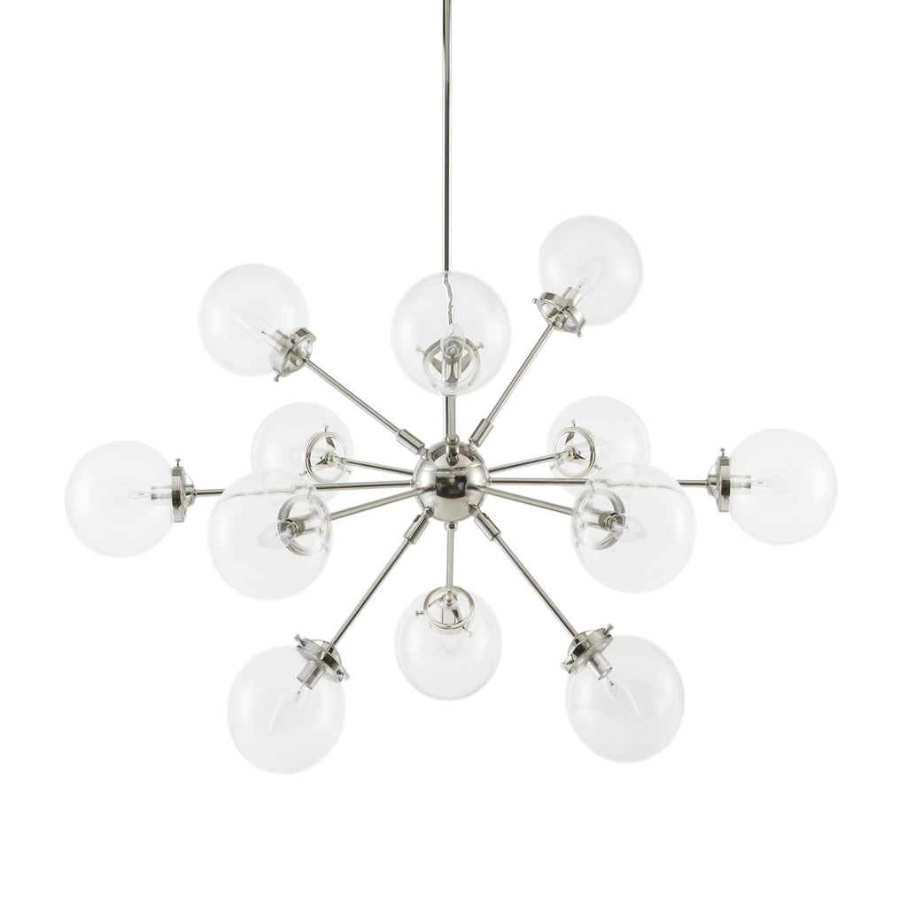 Lustre Paige à 12 lumières avec ampoules globe surdimensionnées INK+IVY