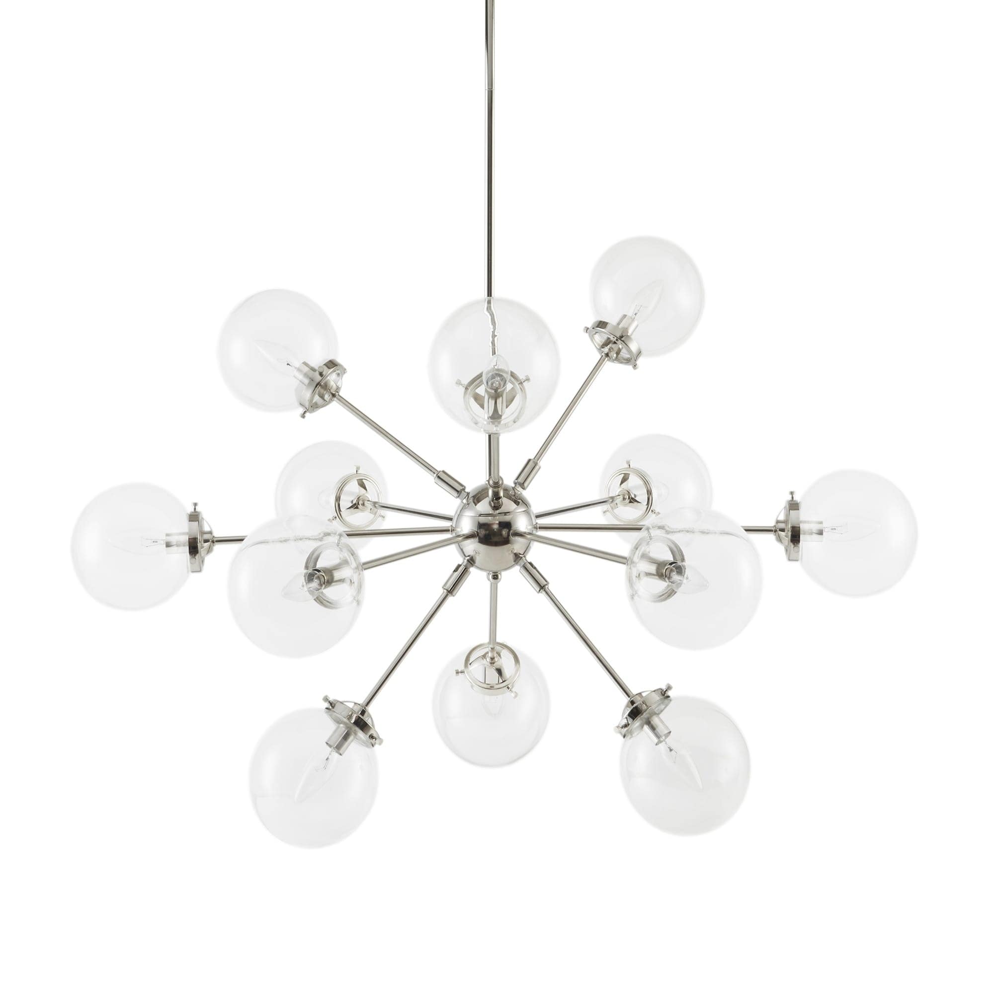 Lustre Paige à 12 lumières avec ampoules globe surdimensionnées INK+IVY