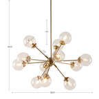 Lustre Paige à 12 lumières avec ampoules globe surdimensionnées INK+IVY