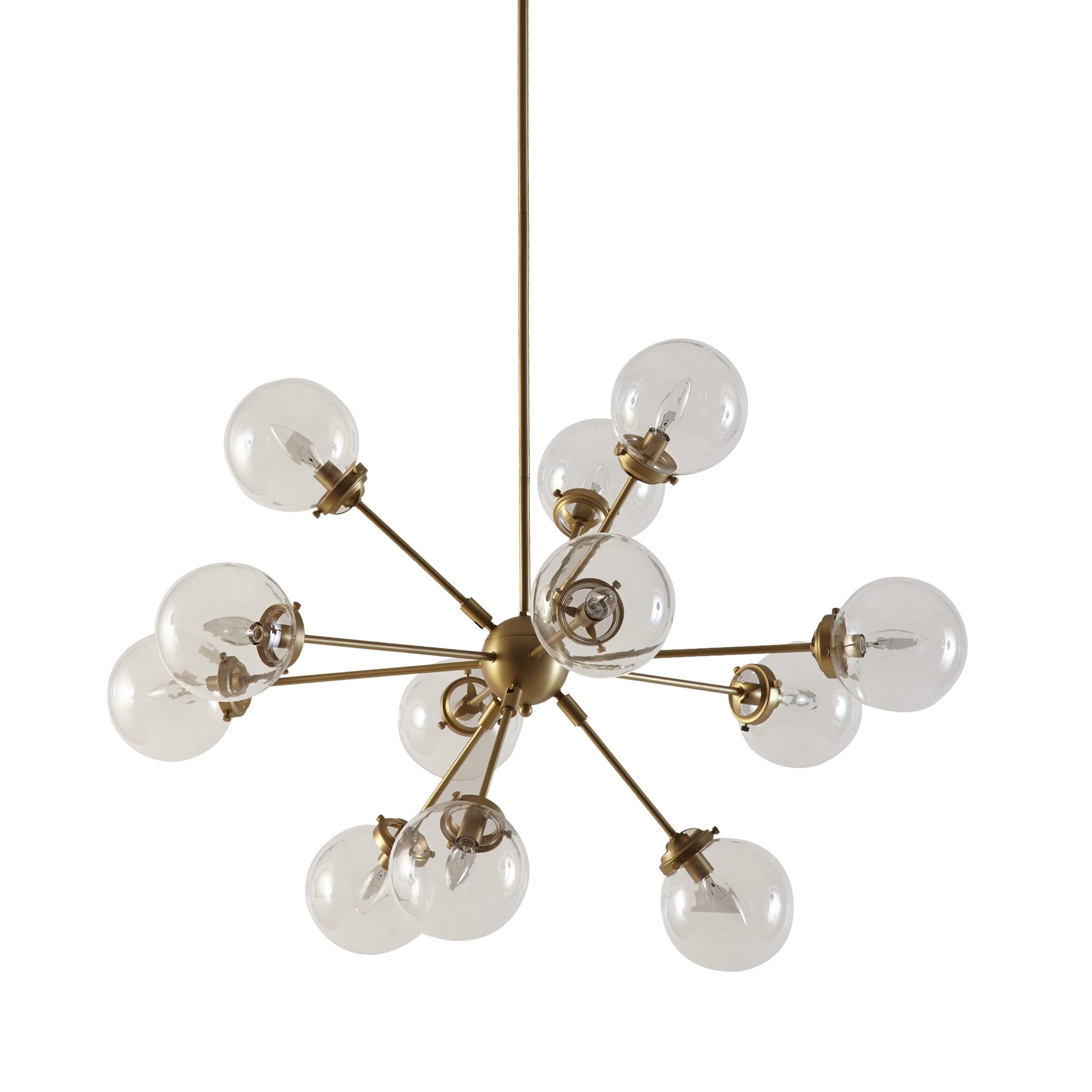 Lustre Paige à 12 lumières avec ampoules globe surdimensionnées INK+IVY