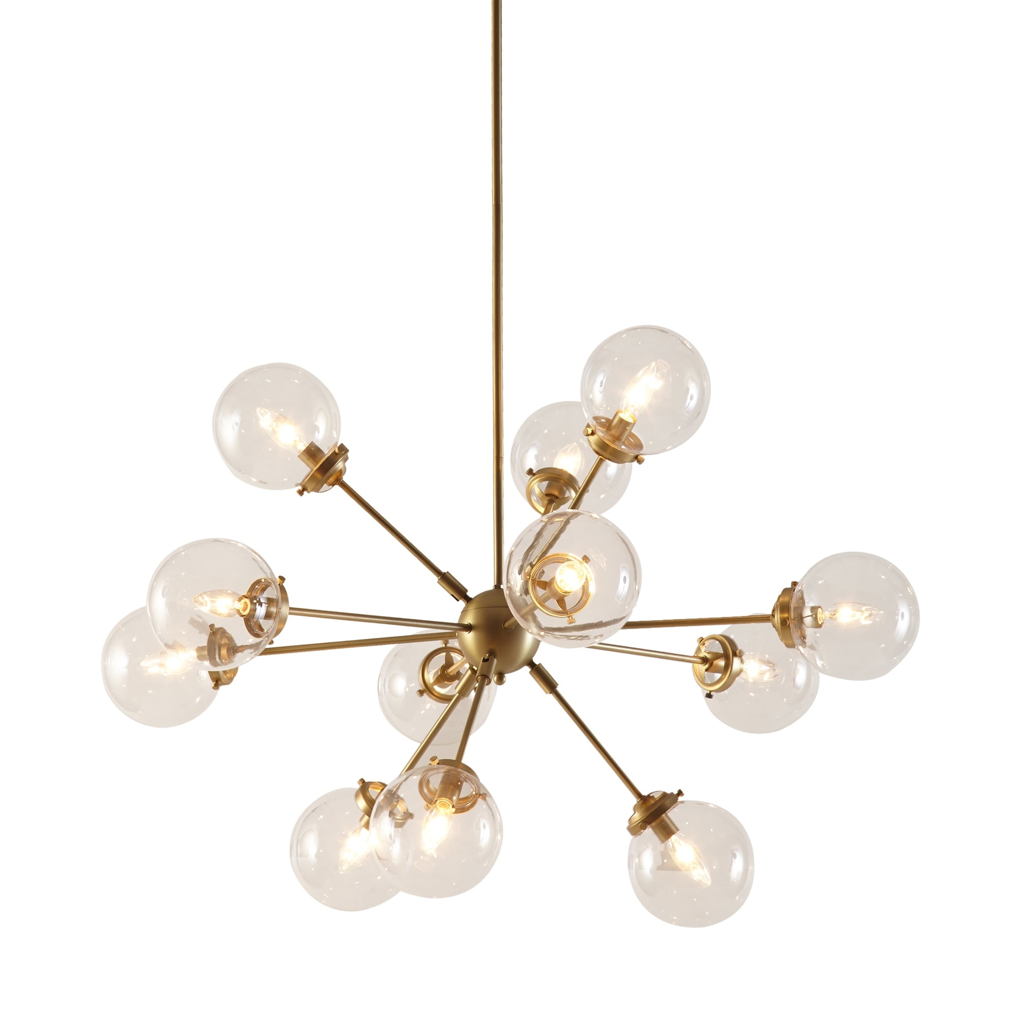 Lustre Paige à 12 lumières avec ampoules globe surdimensionnées INK+IVY