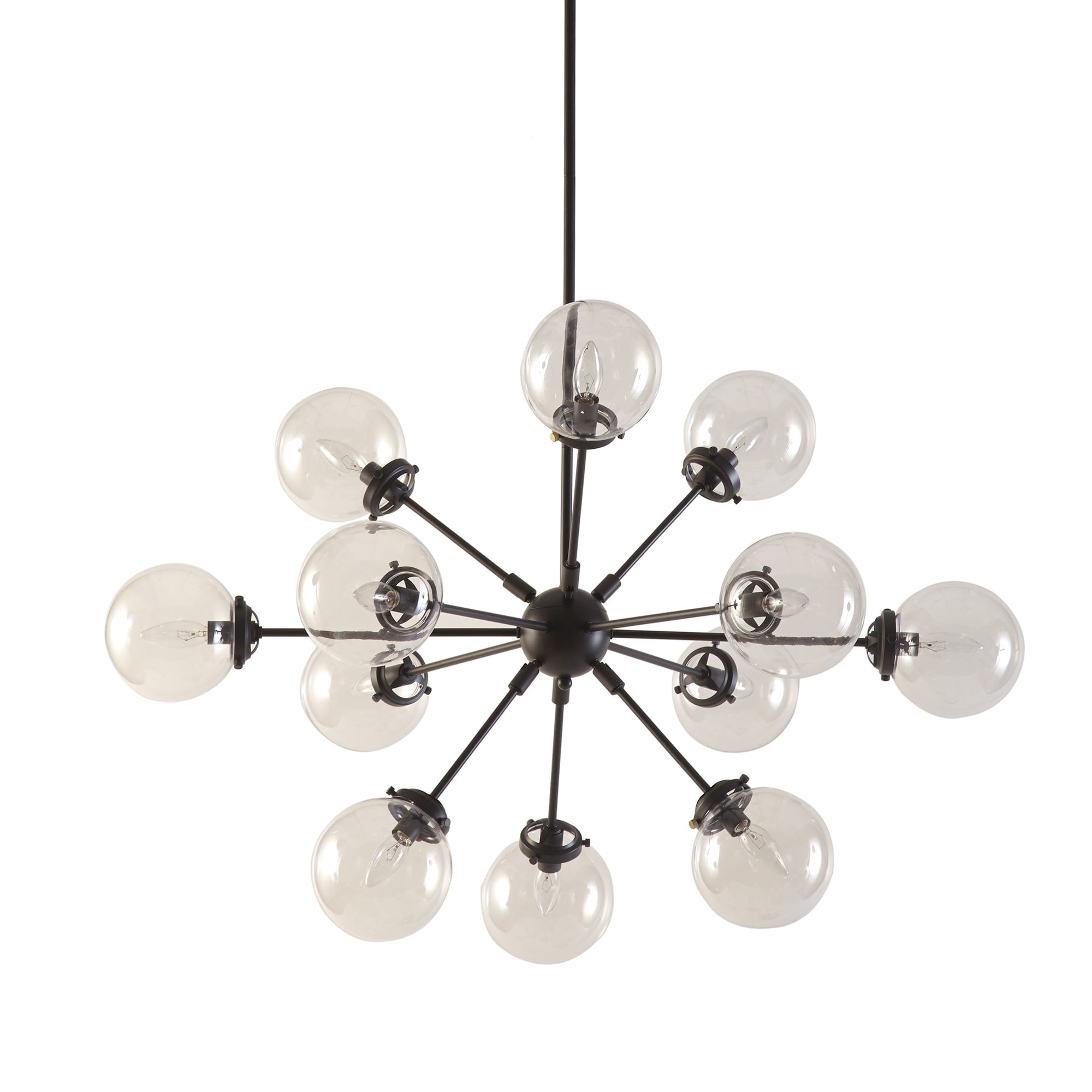 Lustre Paige à 12 lumières avec ampoules globe surdimensionnées INK+IVY