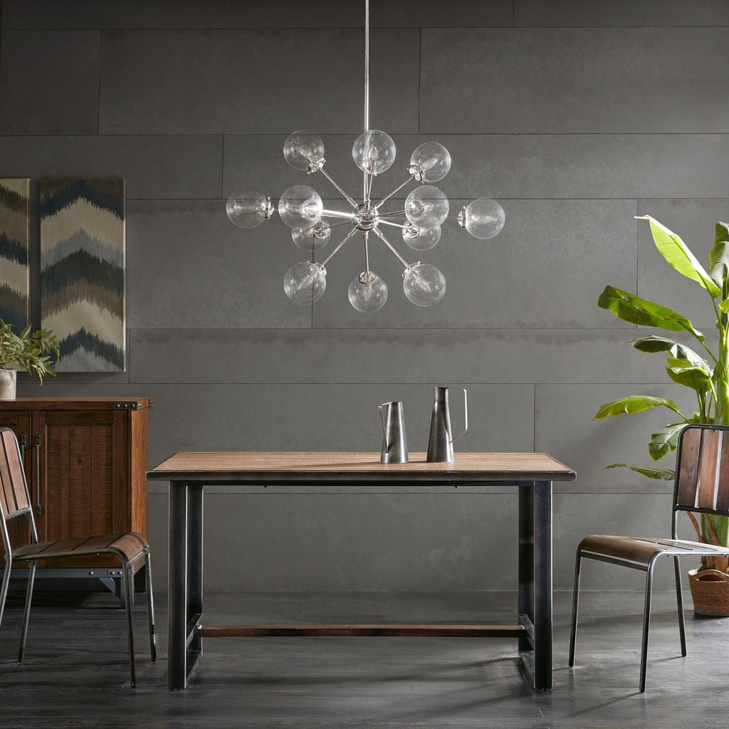 Lustre Paige à 12 lumières avec ampoules globe surdimensionnées INK+IVY